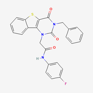 2-(3-benzyl-2,4-dioxo-3,4-dihydro[1]benzothieno[3,2-d]pyrimidin-1(2H)-yl)-N-(4-fluorophenyl)acetamide