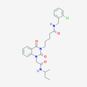 5-{1-[2-(butan-2-ylamino)-2-oxoethyl]-2,4-dioxo-1,4-dihydroquinazolin-3(2H)-yl}-N-(2-chlorobenzyl)pentanamide