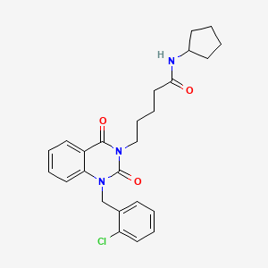 5-[1-(2-chlorobenzyl)-2,4-dioxo-1,4-dihydroquinazolin-3(2H)-yl]-N-cyclopentylpentanamide