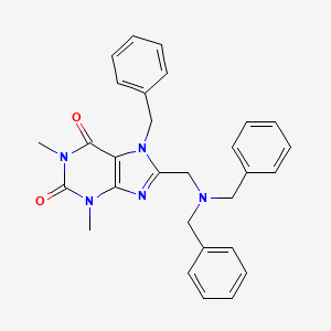 7-Benzyl-8-[(dibenzylamino)methyl]-1,3-dimethylpurine-2,6-dione