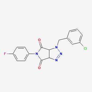 1-(3-chlorobenzyl)-5-(4-fluorophenyl)-3a,6a-dihydropyrrolo[3,4-d][1,2,3]triazole-4,6(1H,5H)-dione