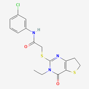 N-(3-Chlorophenyl)-2-({3-ethyl-4-oxo-3H,4H,6H,7H-thieno[3,2-D]pyrimidin-2-YL}sulfanyl)acetamide