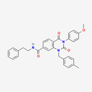 3-(4-methoxyphenyl)-1-(4-methylbenzyl)-2,4-dioxo-N-(2-phenylethyl)-1,2,3,4-tetrahydroquinazoline-7-carboxamide