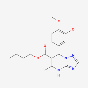 Butyl 7-(3,4-dimethoxyphenyl)-5-methyl-4,7-dihydro[1,2,4]triazolo[1,5-a]pyrimidine-6-carboxylate