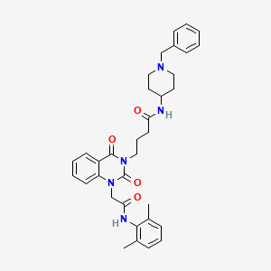 N-(1-benzylpiperidin-4-yl)-4-(1-(2-((2,6-dimethylphenyl)amino)-2-oxoethyl)-2,4-dioxo-1,2-dihydroquinazolin-3(4H)-yl)butanamide