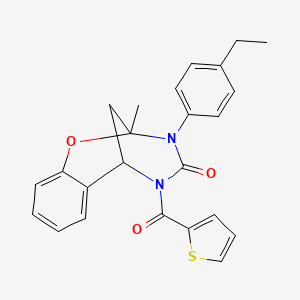 3-(4-ethylphenyl)-2-methyl-5-(2-thienylcarbonyl)-2,3,5,6-tetrahydro-4H-2,6-methano-1,3,5-benzoxadiazocin-4-one