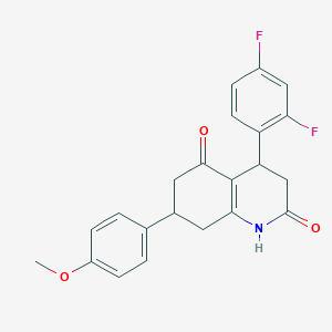 4-(2,4-difluorophenyl)-7-(4-methoxyphenyl)-4,6,7,8-tetrahydroquinoline-2,5(1H,3H)-dione