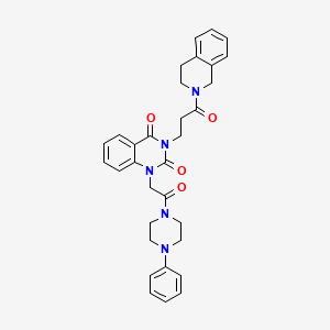 3-(3-(3,4-dihydroisoquinolin-2(1H)-yl)-3-oxopropyl)-1-(2-oxo-2-(4-phenylpiperazin-1-yl)ethyl)quinazoline-2,4(1H,3H)-dione