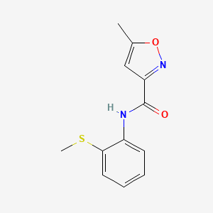 molecular formula C12H12N2O2S B11437686 5-methyl-N-(2-(methylthio)phenyl)isoxazole-3-carboxamide 