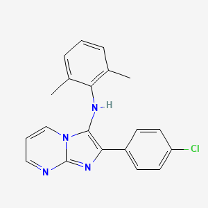 2-(4-chlorophenyl)-N-(2,6-dimethylphenyl)imidazo[1,2-a]pyrimidin-3-amine