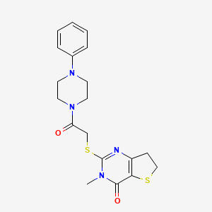 3-Methyl-2-{[2-oxo-2-(4-phenylpiperazin-1-YL)ethyl]sulfanyl}-3H,4H,6H,7H-thieno[3,2-D]pyrimidin-4-one