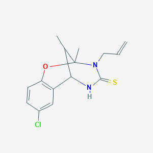 3-allyl-8-chloro-2,11-dimethyl-2,3,5,6-tetrahydro-4H-2,6-methano-1,3,5-benzoxadiazocine-4-thione