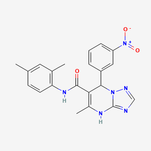 molecular formula C21H20N6O3 B11437737 N-(2,4-dimethylphenyl)-5-methyl-7-(3-nitrophenyl)-4,7-dihydro[1,2,4]triazolo[1,5-a]pyrimidine-6-carboxamide 