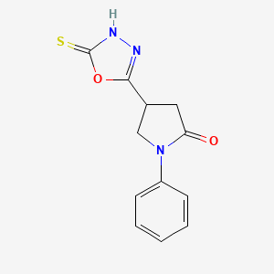 4-(5-Mercapto-1,3,4-oxadiazol-2-yl)-1-phenylpyrrolidin-2-one