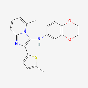 N-(2,3-dihydro-1,4-benzodioxin-6-yl)-5-methyl-2-(5-methylthiophen-2-yl)imidazo[1,2-a]pyridin-3-amine