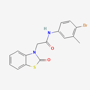 N-(4-bromo-3-methylphenyl)-2-(2-oxo-1,3-benzothiazol-3-yl)acetamide