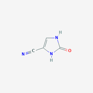 molecular formula C4H3N3O B114378 2-Oxo-2,3-dihydro-1H-imidazole-4-carbonitrile CAS No. 159263-03-3