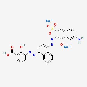 molecular formula C27H17N5Na2O7S B1143780 Disodium 3-[[4-[(7-amino-1-hydroxy-3-sulphonato-2-naphthyl)azo]-1-naphthyl]azo]salicylate CAS No. 10330-04-8