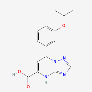 molecular formula C15H16N4O3 B11437804 7-[3-(Propan-2-yloxy)phenyl]-4,7-dihydro[1,2,4]triazolo[1,5-a]pyrimidine-5-carboxylic acid 