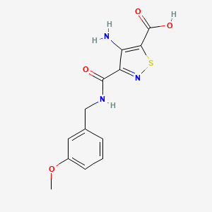 4-Amino-3-{[(3-methoxyphenyl)methyl]carbamoyl}-1,2-thiazole-5-carboxylic acid