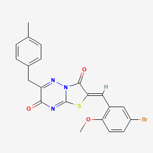 (2Z)-2-(5-bromo-2-methoxybenzylidene)-6-(4-methylbenzyl)-7H-[1,3]thiazolo[3,2-b][1,2,4]triazine-3,7(2H)-dione