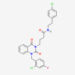 4-[1-(2-chloro-4-fluorobenzyl)-2,4-dioxo-1,4-dihydroquinazolin-3(2H)-yl]-N-[2-(4-chlorophenyl)ethyl]butanamide