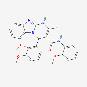 molecular formula C27H26N4O4 B11437879 4-(2,3-dimethoxyphenyl)-N-(2-methoxyphenyl)-2-methyl-1,4-dihydropyrimido[1,2-a]benzimidazole-3-carboxamide 