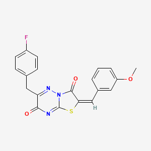 (2E)-6-(4-fluorobenzyl)-2-(3-methoxybenzylidene)-7H-[1,3]thiazolo[3,2-b][1,2,4]triazine-3,7(2H)-dione