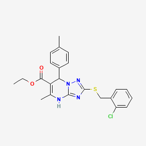 Ethyl 2-[(2-chlorobenzyl)sulfanyl]-5-methyl-7-(4-methylphenyl)-4,7-dihydro[1,2,4]triazolo[1,5-a]pyrimidine-6-carboxylate