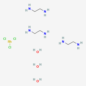molecular formula C6H30Cl3N6O3Rh B1143790 三(乙二胺)铑(III)三氯化物三水合物 CAS No. 15004-86-1