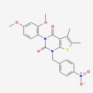 3-(2,4-dimethoxyphenyl)-5,6-dimethyl-1-(4-nitrobenzyl)thieno[2,3-d]pyrimidine-2,4(1H,3H)-dione