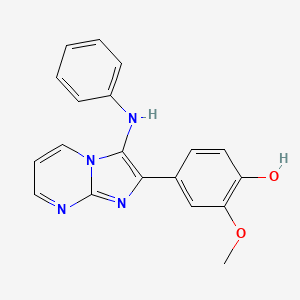 2-Methoxy-4-[3-(phenylamino)imidazo[1,2-a]pyrimidin-2-yl]phenol