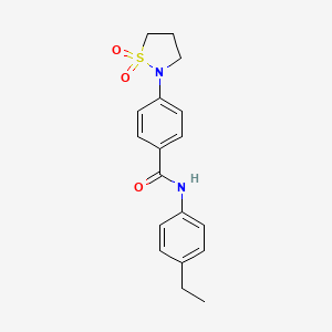 4-(1,1-dioxido-1,2-thiazolidin-2-yl)-N-(4-ethylphenyl)benzamide