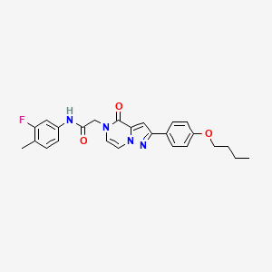 2-(2-(4-butoxyphenyl)-4-oxopyrazolo[1,5-a]pyrazin-5(4H)-yl)-N-(3-fluoro-4-methylphenyl)acetamide