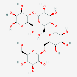 molecular formula C24H42O21 B1143794 alpha-D-Glcp-(1->6)-alpha-D-Glcp-(1->4)-alpha-D-Glcp-(1->4)-alpha-D-Glcp CAS No. 13264-95-4