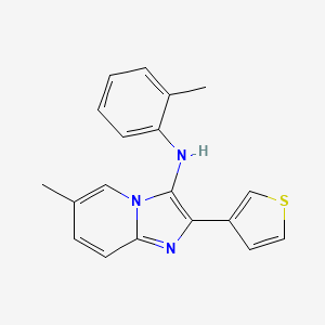 6-methyl-N-(2-methylphenyl)-2-(thiophen-3-yl)imidazo[1,2-a]pyridin-3-amine