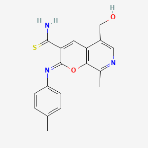 (Z)-5-(hydroxymethyl)-8-methyl-2-(p-tolylimino)-2H-pyrano[2,3-c]pyridine-3-carbothioamide