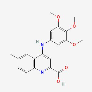 6-Methyl-4-[(3,4,5-trimethoxyphenyl)amino]quinoline-2-carboxylic acid