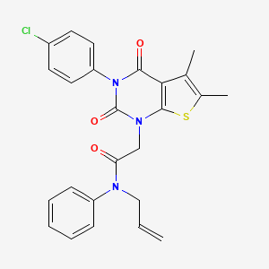 N-allyl-2-(3-(4-chlorophenyl)-5,6-dimethyl-2,4-dioxo-3,4-dihydrothieno[2,3-d]pyrimidin-1(2H)-yl)-N-phenylacetamide