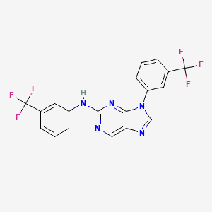 6-methyl-N,9-bis[3-(trifluoromethyl)phenyl]-9H-purin-2-amine