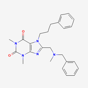 8-{[benzyl(methyl)amino]methyl}-1,3-dimethyl-7-(3-phenylpropyl)-3,7-dihydro-1H-purine-2,6-dione