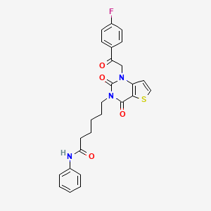 6-{1-[2-(4-fluorophenyl)-2-oxoethyl]-2,4-dioxo-1,4-dihydrothieno[3,2-d]pyrimidin-3(2H)-yl}-N-phenylhexanamide