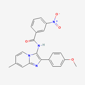 N-[2-(4-methoxyphenyl)-7-methylimidazo[1,2-a]pyridin-3-yl]-3-nitrobenzamide