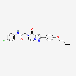 2-(2-(4-butoxyphenyl)-4-oxopyrazolo[1,5-a]pyrazin-5(4H)-yl)-N-(4-chlorophenyl)acetamide