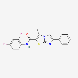 molecular formula C19H13F2N3OS B11438057 N-(2,4-difluorophenyl)-3-methyl-6-phenylimidazo[2,1-b]thiazole-2-carboxamide 