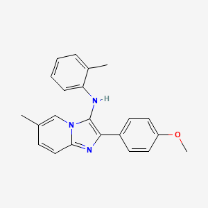 molecular formula C22H21N3O B11438059 2-(4-methoxyphenyl)-6-methyl-N-(2-methylphenyl)imidazo[1,2-a]pyridin-3-amine 