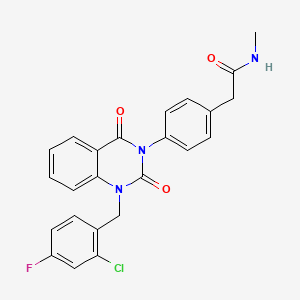 2-(4-(1-(2-chloro-4-fluorobenzyl)-2,4-dioxo-1,2-dihydroquinazolin-3(4H)-yl)phenyl)-N-methylacetamide