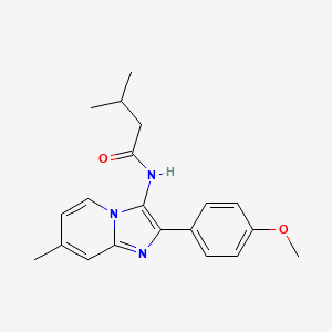 N-[2-(4-methoxyphenyl)-7-methylimidazo[1,2-a]pyridin-3-yl]-3-methylbutanamide