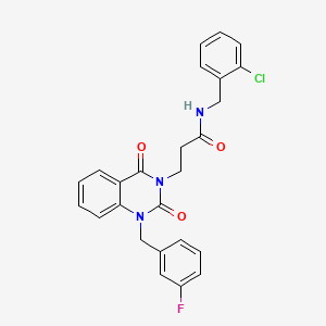 N-(2-chlorobenzyl)-3-[1-(3-fluorobenzyl)-2,4-dioxo-1,4-dihydroquinazolin-3(2H)-yl]propanamide