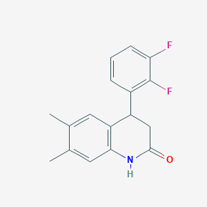 4-(2,3-difluorophenyl)-6,7-dimethyl-3,4-dihydroquinolin-2(1H)-one